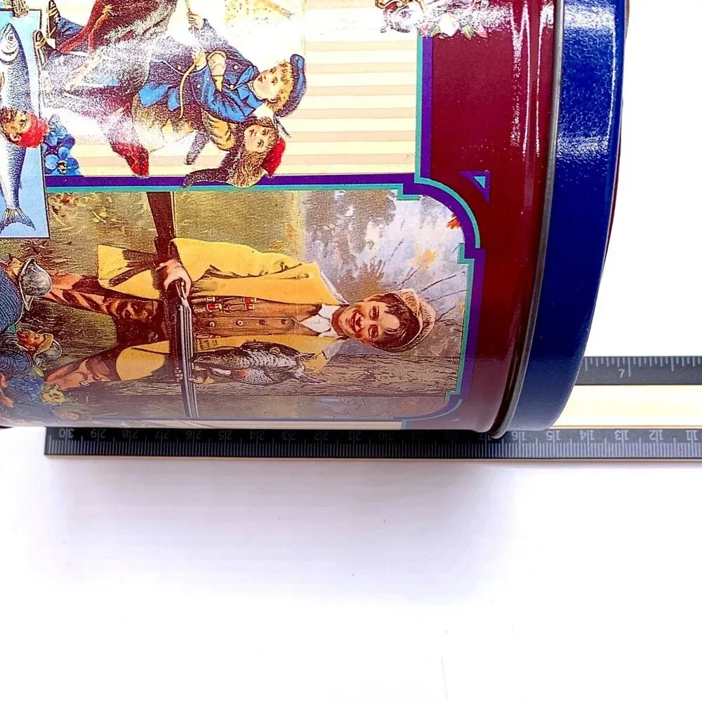 Baker's Estate Shortbread Cookies Food Tin Metal Storage Canister Victorian Chil